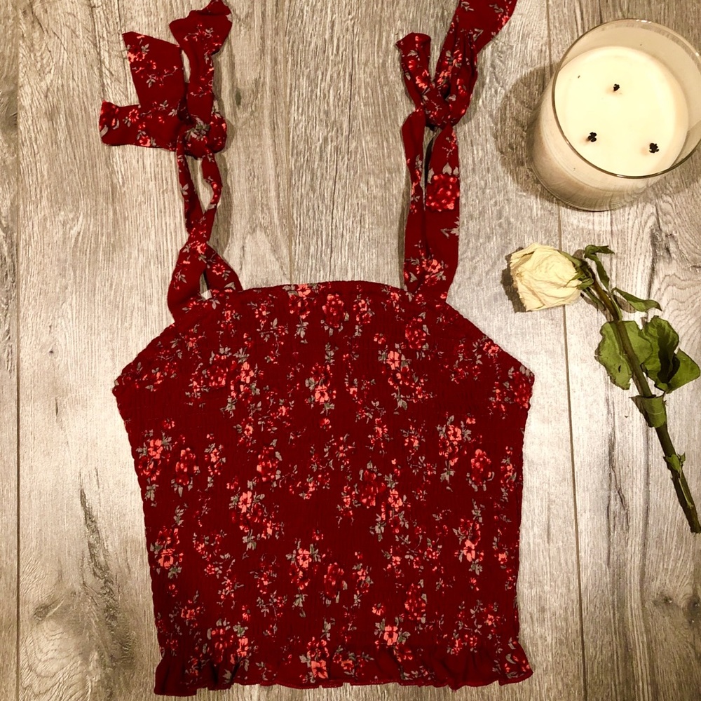 Winter Floral Crop Top